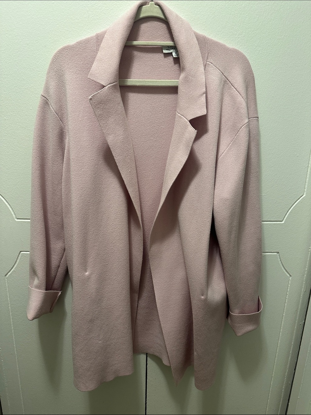 Tahari pink / purple cardigan soft blazer